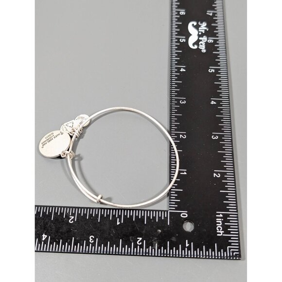 Alex and Ani Sunflower Charm Bracelet Silver Tone Stacking Bangle 7.5" - Picture 5 of 5